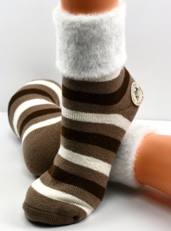 Grube zimowe skarpety damskie z alpaki i miękkim ściągaczem,rozmiar 38-41