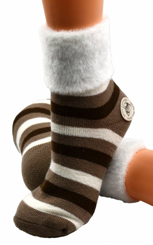 Grube zimowe skarpety damskie z alpaki i miękkim ściągaczem,rozmiar 38-41