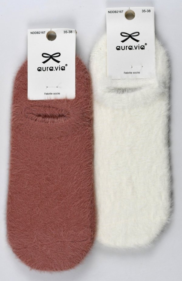 Damskie skarpetki stopki z długim włosem – idealne na zimę 38-41