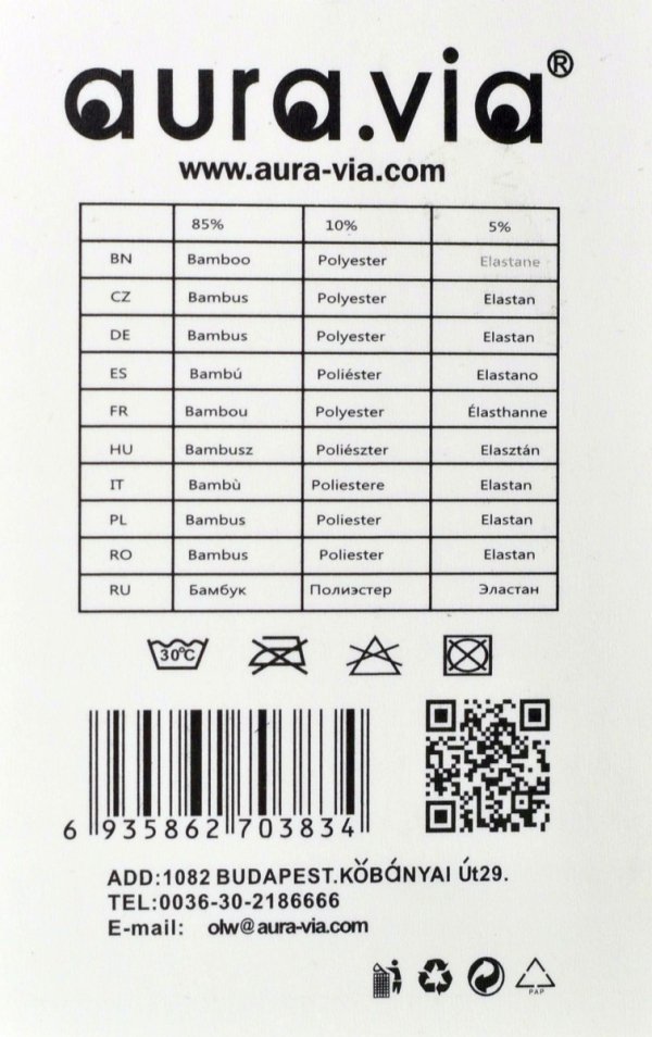 Jasnoszare bambusowe bokserki męskie Aura.Via – naturalna świeżość i styl, rozmiar XL