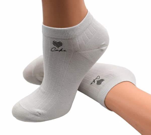 Damskie skarpetki stopki Aura.Via – przewiewny model Cafe 35-38