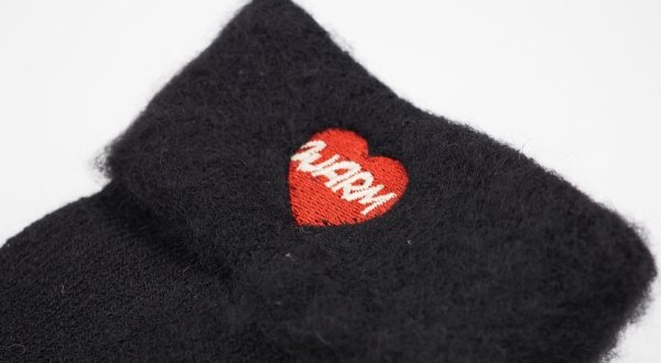 Skarpety zimowe Haft serce Warm 38-41 AuraVia Skarpetki ciepłe, Thermo -25°