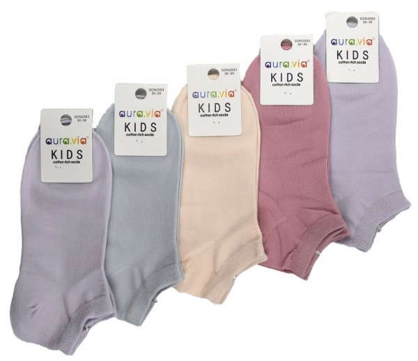 Aura Via Kids–pastelowe skarpetki, stopki dla dzieci 28-31 5 par