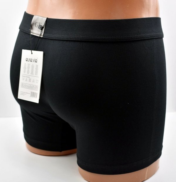 Bokserki męskie czarne gładkie komfortowe–bawełna 95%,rozmiar 3XL