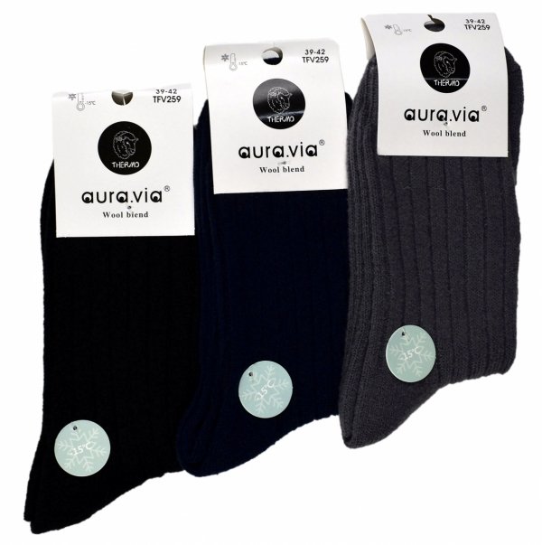 Skarpety zimowe Alpaka 3 pary kolory 39-42 AuraVia Skarpetki ciepłe Thermo