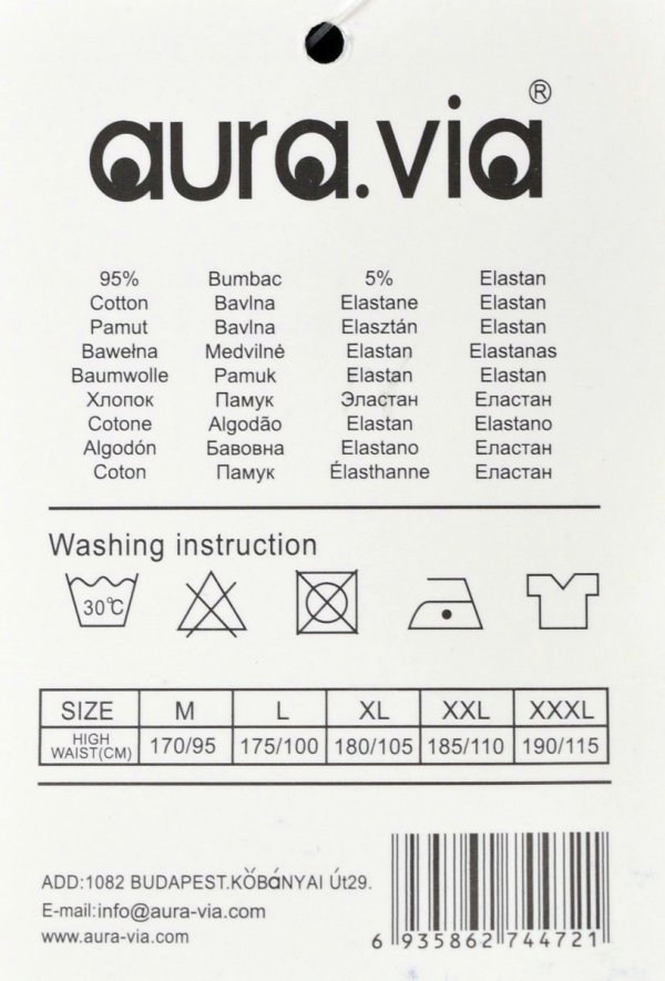 Czarne bokserki męskie Aura.Via ATTRACTIVE – bawełniane, wygodne, rozmiar 2XL