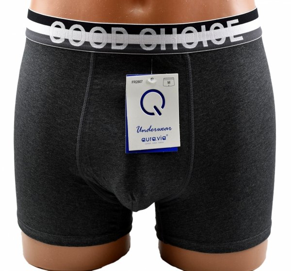 Bawełniane bokserki męskie Aura.Via zapewniają miękkość i przewiewność, a elastyczna gumka w pasie dodaje im sportowego, modnego charakteru.