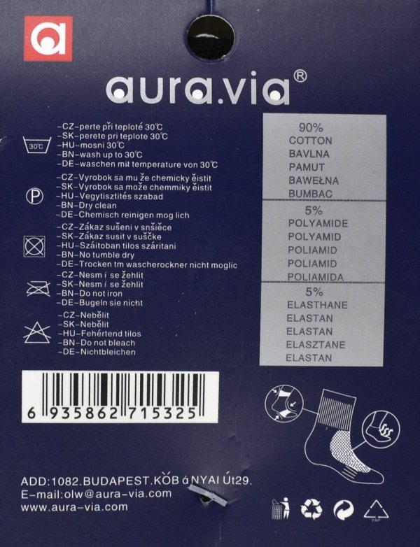 Skarpety bawełniane AURAVIA THERMO łączą ciepło, wygodę i prostotę. Idealne na co dzień i na chłodne dni.
