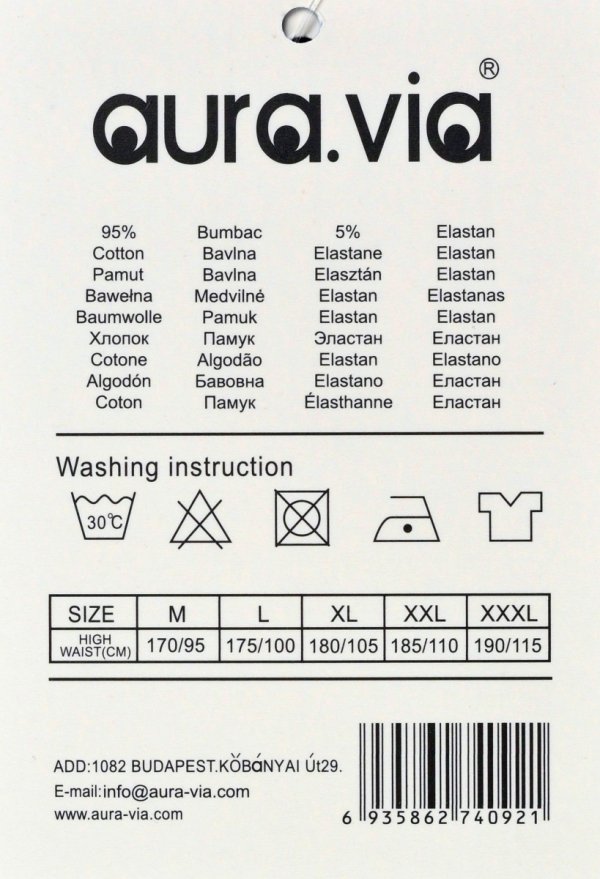 Bokserki męskie AuraVia–stylowy model z ozdobnym pasem PERSIST, M