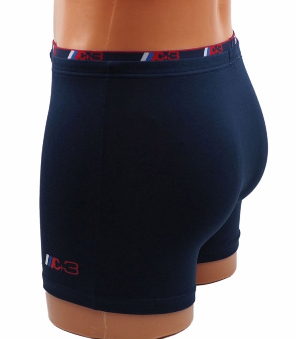 Granatowe bokserki męskie, jakość firmy C+3 roz XL, 95% zawartość bawełny.