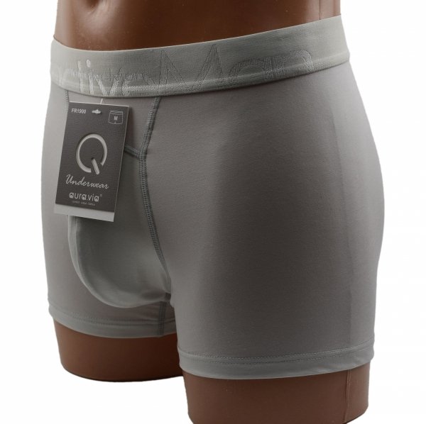 Gładkie bokserki Auravia AttractiveMan  szaroperłowe–wygoda, rozmiar XL