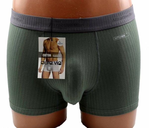 Męskie bokserki Auravia–prążkowana dzianina, elastyczne dopasowanie rozmiar L