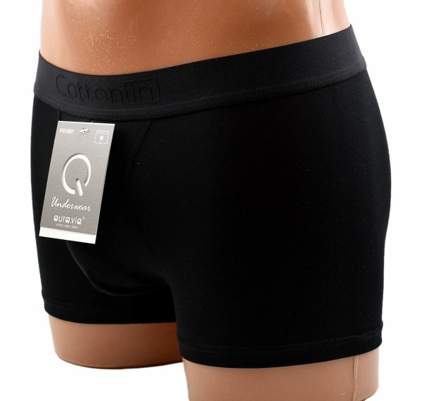 Auravia Cotton In–czarne bokserki męskie 95% bawełny, komfort, rozmiar 3XL