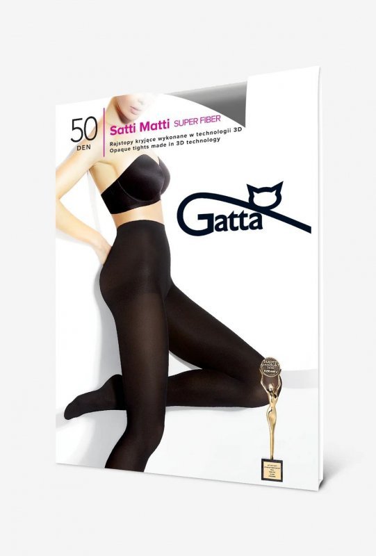 Rajstopy Gatta Satti Matti 50 Den – Matowa Elegancja w Głębokiej Czerni