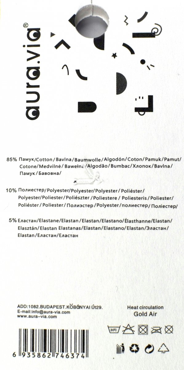 Skład: 85% bawełna, 10% poliester, 5% elastan