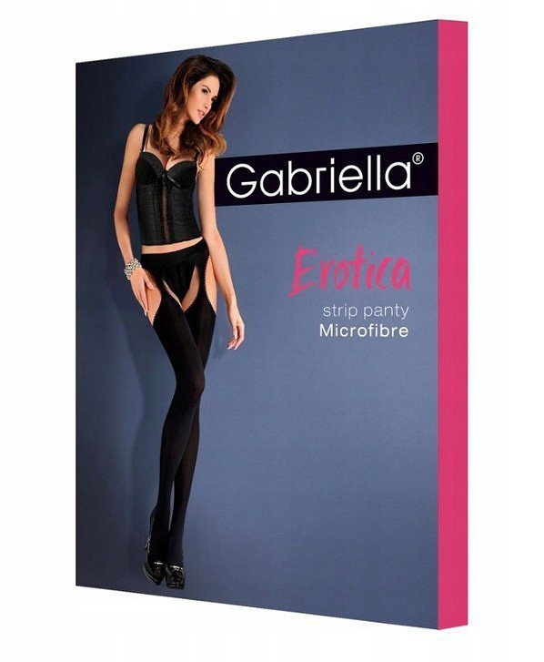 Eleganckie rajstopy Erotica Strip Panty 100 Den z imitacją pasa do pończoch to idealna propozycja dla kobiet ceniących wygodę i zmysłowy wygląd. Podkreśl swoje kształty z perfekcyjnym fasonem Gabriella.