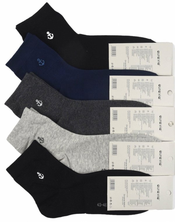 Skarpety bawełniane – subtelna kotwica i 100%  komfortu i użytkowania 43-46 AuraVia