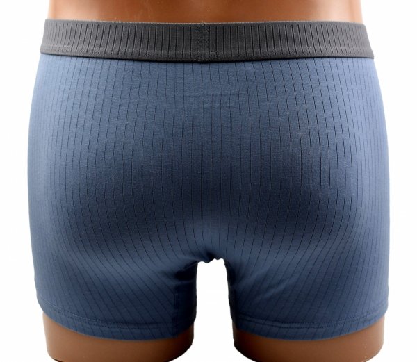 Auravia–niebieskie prążkowane bokserki męskie, 95% bawełny, rozmiar 2XL