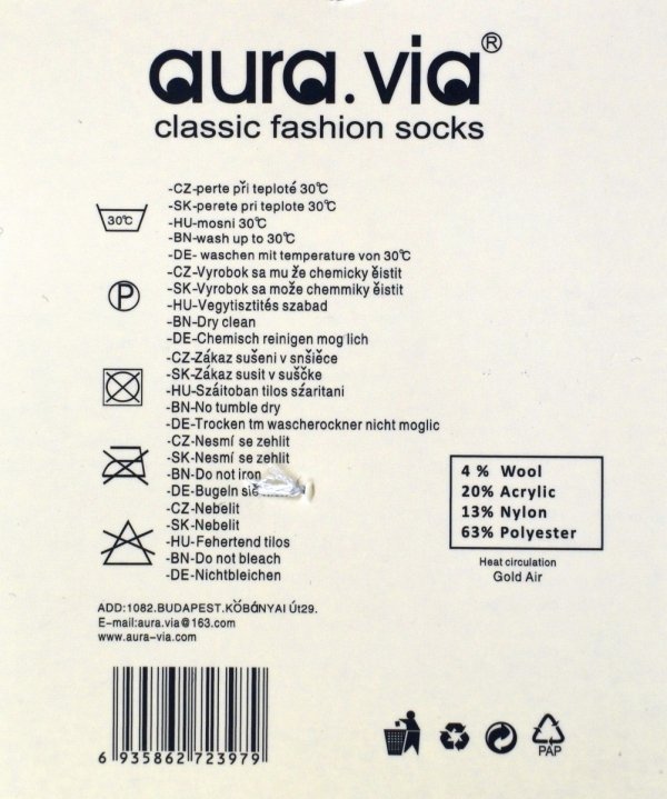 Ciepłe skarpety męskie z wełną–miękkie, zimowe, w stonowanych kolorach 43-46