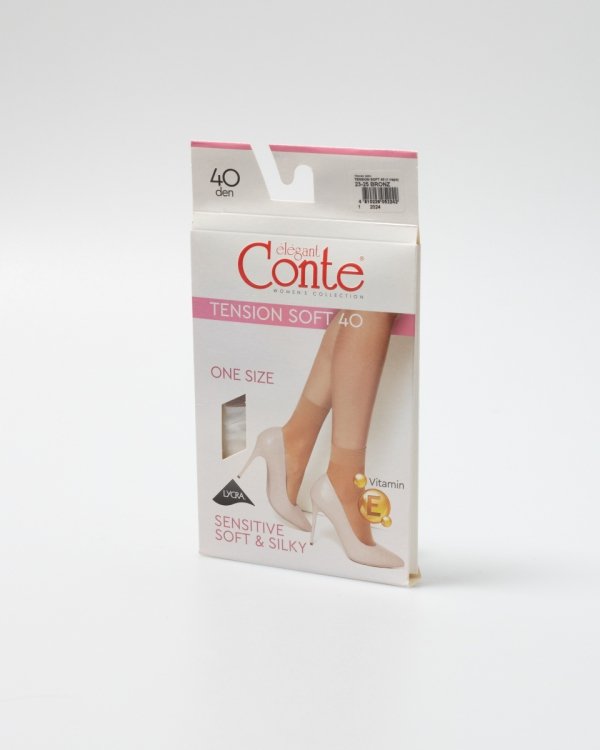 Eleganckie skarpetki damskie Conte Tension Soft 40 DEN z witaminą E