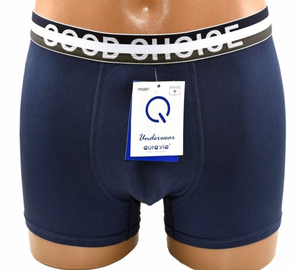 Aura.Via – granatowe bokserki GOOD CHOICE dla nowoczesnego mężczyzny, rozmiar M