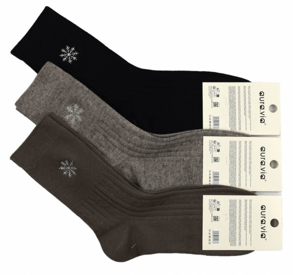 Zimowe skarpety damskie THERMO-elegancka śnieżynka 38-41