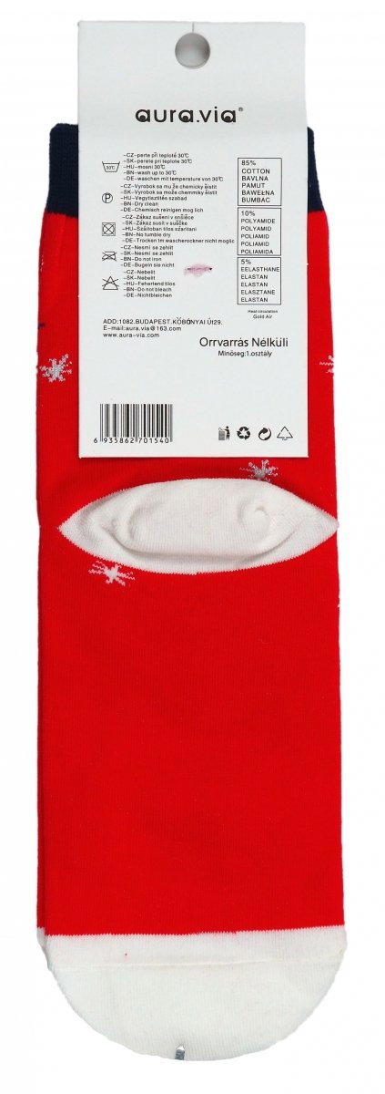 Skarpety świąteczne 38-41 AuraVia,skarpetki gwiazdka unisex mikołaj prezent