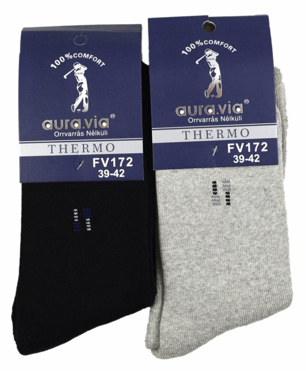Męskie skarpety AURAVIA Thermo to elegancki wybór dla mężczyzn ceniących jakość. Bawełna i technologia Thermo gwarantują ciepło, wygodę i świeżość przez cały dzień.