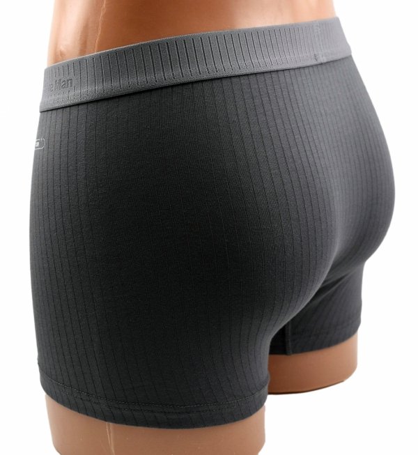 Bokserki męskie Auravia grafitowe–prążkowane, 95% bawełny, classic fit, rozmiar 5XL