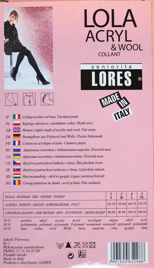 Lores LOLA 100 DEN nie odznaczają się pod ubraniem dzięki płaskim szwom.
