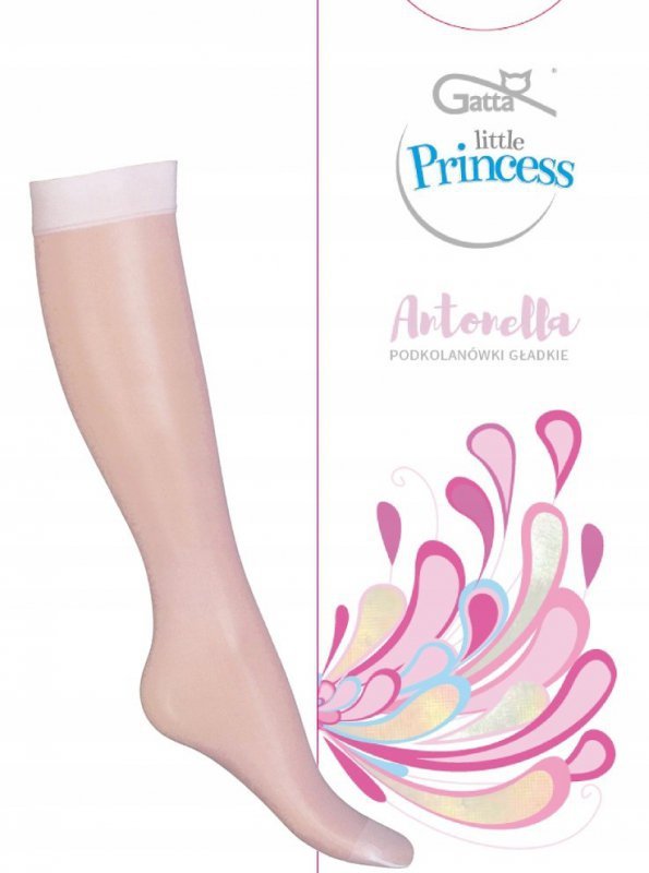 Podkolanówki dziecięce Gatta Little Princess Antonella to gładki, transparentny model idealny na wyjątkowe okazje. Elastyczny ściągacz, wzmocnione palce i rozciągliwy materiał zapewniają wygodę oraz elegancki wygląd.