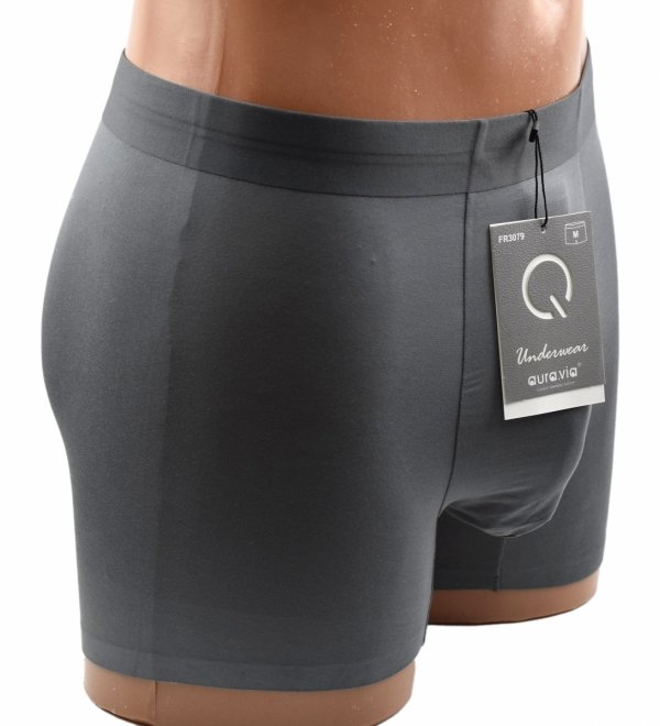 Grafitowe bambusowe 90% bokserki męskie AuraVia–naturalny komfort, rozmiar M