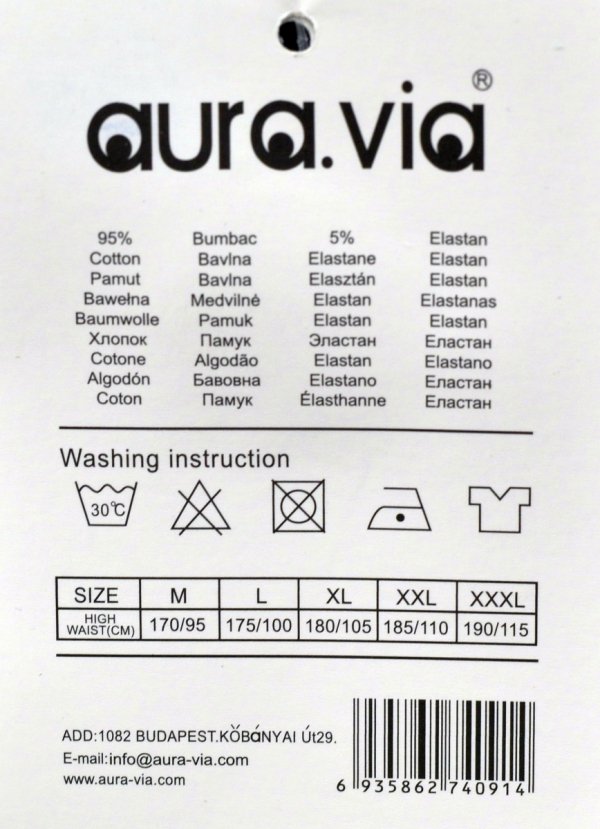 Aura.Via – ciemnoszare bokserki męskie z szeroką gumką GOOD CHOICE, rozmiar L