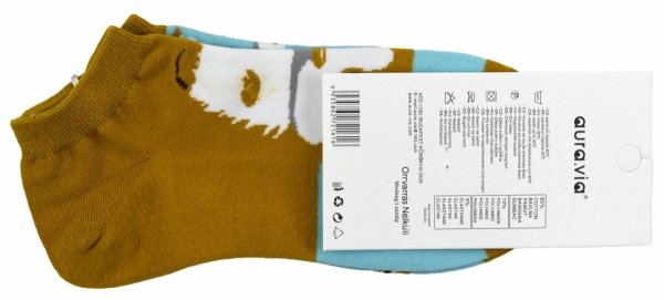 Wesołe bawełniane skarpetki nie do pary – z uroczym motywem lisów i komfortowym krojem.