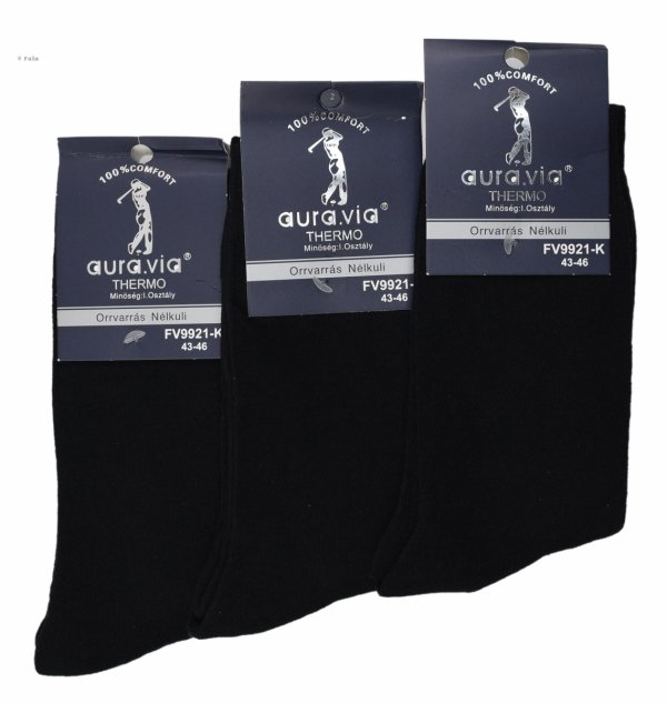 3-pak skarpet Aura.Via to połączenie ciepła, minimalizmu i jakości. Czerń pasuje do wszystkiego, a płaskie szwy oraz gładka dzianina wspierają wygodę w eleganckich butach.