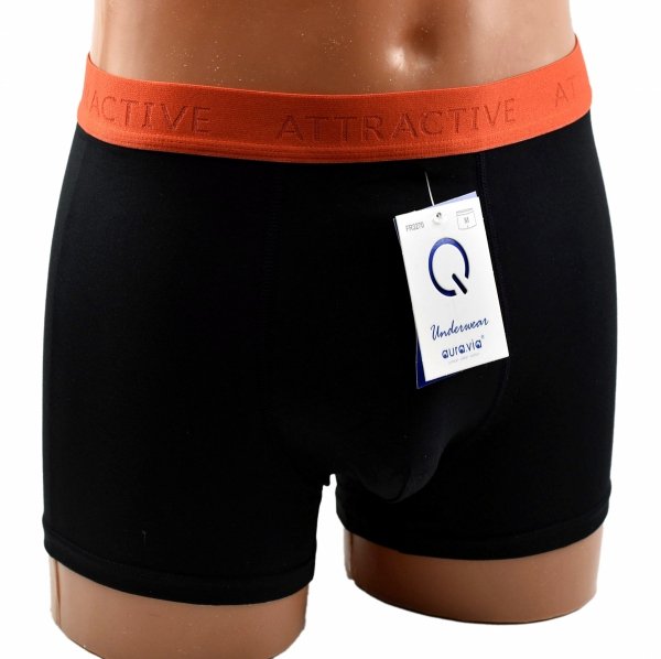 Czarne bokserki męskie Aura.Via ATTRACTIVE – bawełniane, wygodne, rozmiar 2XL