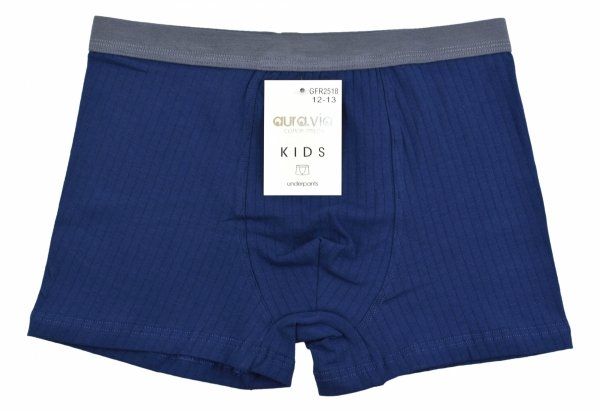 Chłopięce bokserki Aura.Via KIDS granatowe–bawełna 95%, rozmiar 8-9 lat