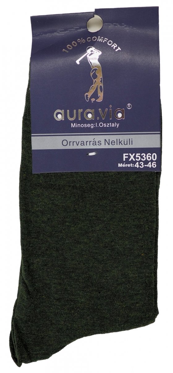 Gładkie Skarpetki garniturowe Aura.Via–klasa i 100% komfortu w jednym 43-46