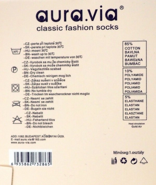 Stopki bawełniane klasyczne, urocze misie mix kolor 5 par 38-41 AuraVia