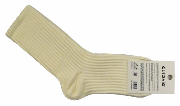 Grube skarpety damskie z wełną alpaki, prążkowane–idealne na zimę 35-38