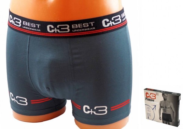 Bawełniane bokserki męskie, jakość firmy C+3 w rozmiarze XL