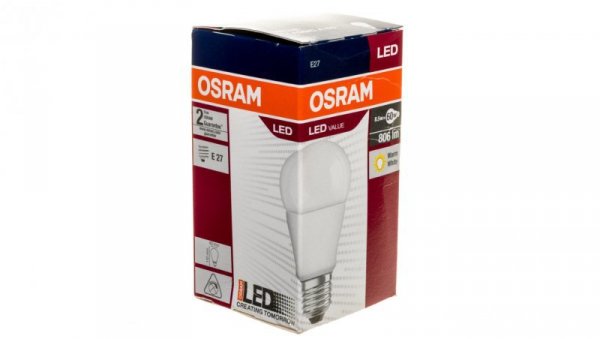Żarówka LED VALUE CLASSIC A 60 E27 8,5W 806lm 2700K 827 FR non-dim 4052899326842