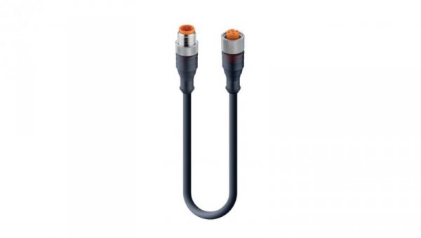 Kabel konfekcjonowany obustronnie złącze M12 męskie proste / żeńskie proste 5-pinowe czarny PUR RST 5-RKT 5-228/1 M