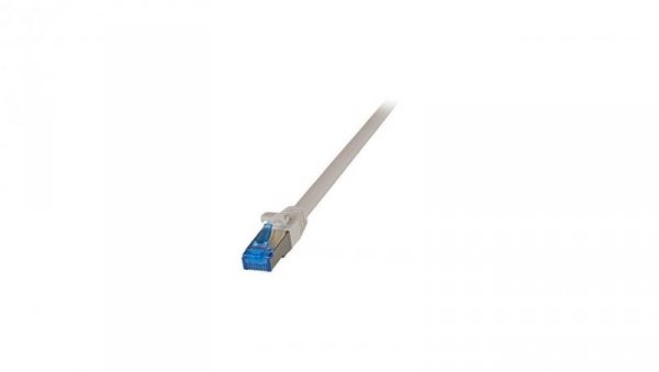 Patchcord SFTP 5m Cat6a LSZH Superflex szary na kablu Cat7