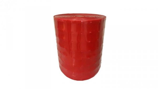 FOLIA KABLOWA CZERWONA ENEA SZER. 30 CM GRUBOŚĆ 0,5 MM Z PERFOROWANYMI OTWORAMI O ŚR. 10MM TO-ENC/50/30 perf. /100M/