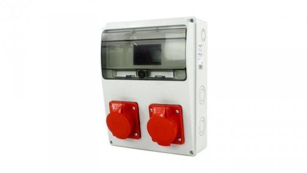 Rozdzielnica siłowa n/t 2x16A 5P 11-modułów IP44 300x230x120 mm NBOX-11M.1 21754