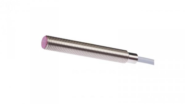 Czujnik indukcyjny M8x1 dł: 60mm zabudowany Sn: 2mm 10-35V DC 140stC PNP NO złącze kablowe M12 IP65 mosiadz niklowany IB08012W