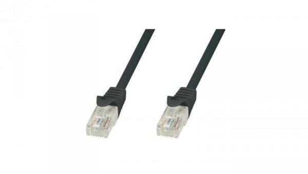 Patch cord Cat5e UTP 5m czarny CCA