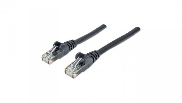 Patch Cord Cat5E UTP 1,0M Czarny 100 Miedź 320740
