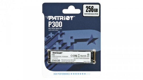 SSD Patriot P300 M.2 PCI-Ex4 NVMe 256GB 1,7GB/s
